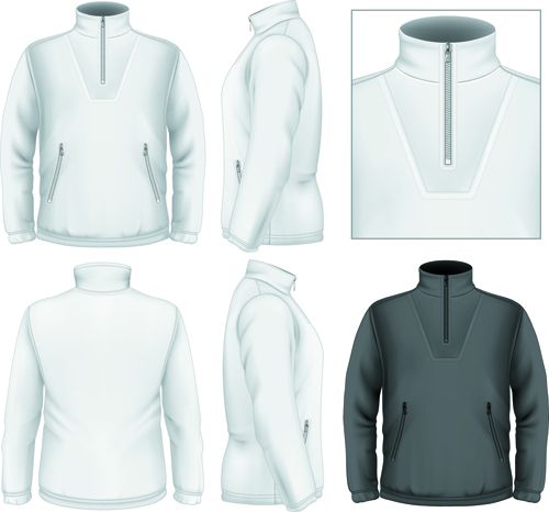 Men clothes design template vector set 03