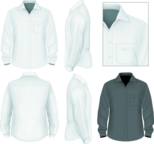 Men clothes design template vector set 07 free download