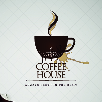 Coffee house menu cover elements vector 01