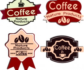 Best vintage coffee labels vector 04