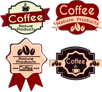 Best vintage coffee labels vector 04