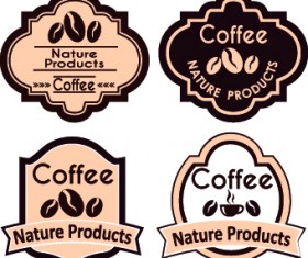 Best vintage coffee labels vector 05