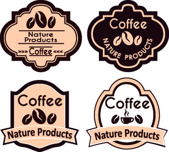 Best vintage coffee labels vector 05