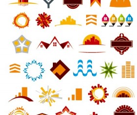 Colored abstract vector logos 01