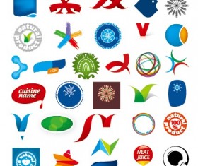 Colored abstract vector logos 02