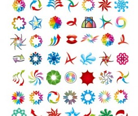 Colored abstract vector logos 04