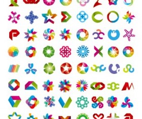 Colored abstract vector logos 05