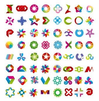 Colored abstract vector logos 05