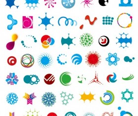 Colored abstract vector logos 06