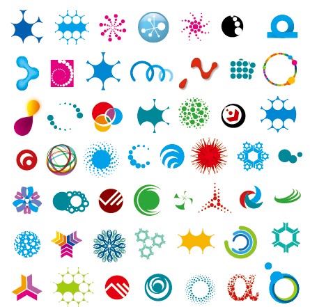 Colored abstract vector logos 06