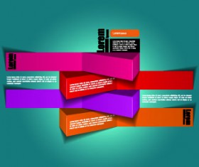 Colored paper business background vector 02