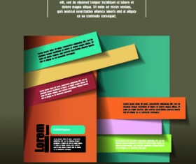 Colored paper business background vector 04