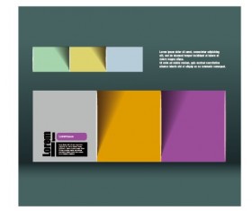 Colored paper business background vector 05