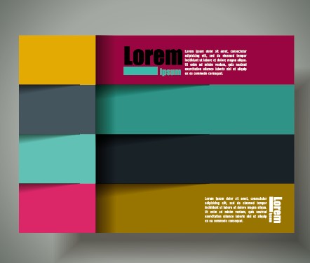 Colored paper business background vector 06