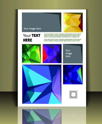 Cover brochure design vector set 04 free download