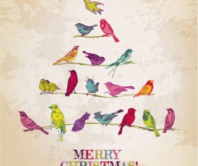 Creative Christmas tree Xmas background vector 01