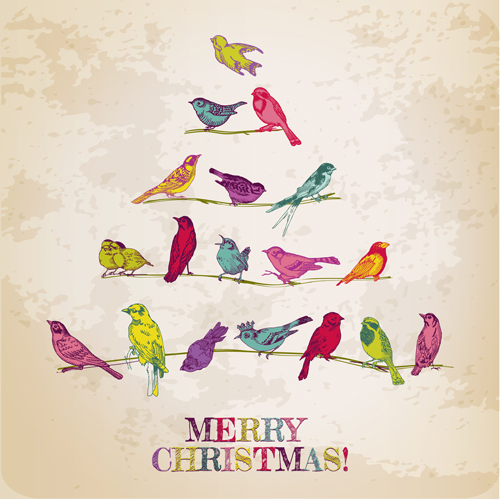 Creative Christmas tree Xmas background vector 01