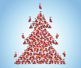 Creative Christmas tree Xmas background vector 04