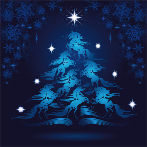 Creative Christmas tree Xmas background vector 05