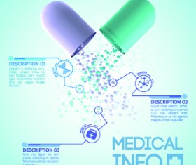 Creative Medical info design vector 01