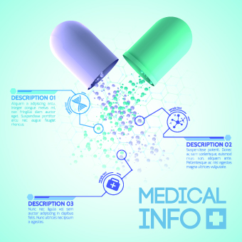 Creative Medical info design vector 01