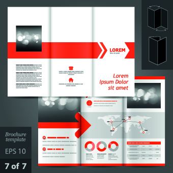 Creative business brochure and booklet design vector 03