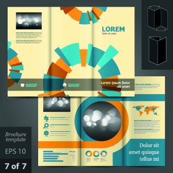 Creative business brochure and booklet design vector 04