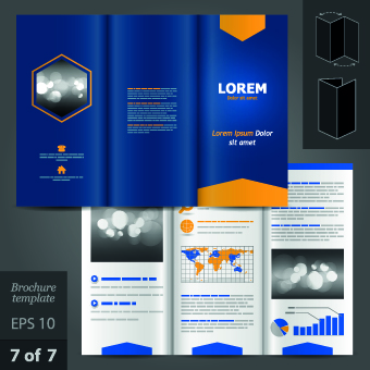 Creative business brochure and booklet design vector 05