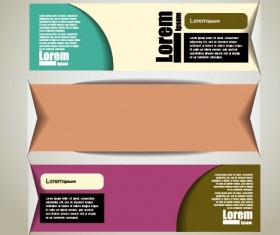 Creative origami banner design vector 04