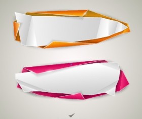 Creative origami banner design vector 06