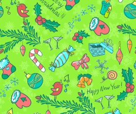 Cute Christmas seamless pattern vector 09