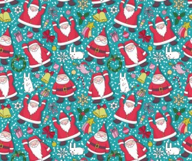 Cute Christmas seamless pattern vector 10