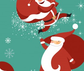 Cute Christmas seamless pattern vector 11
