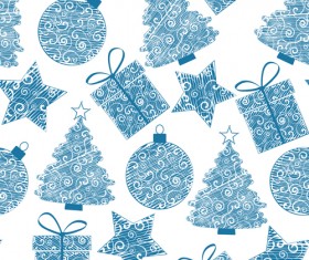 Cute Christmas seamless pattern vector 13