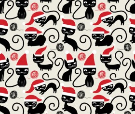 Cute Christmas seamless pattern vector 15