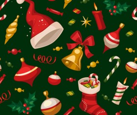 Cute Christmas seamless pattern vector 21