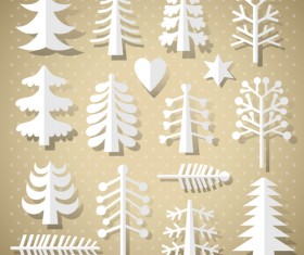 Different Christmas tree design vector 05