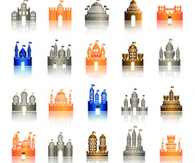 Different Islam style building vector