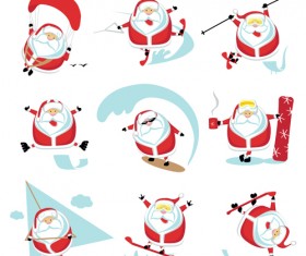Different Santa Claus design vector 01