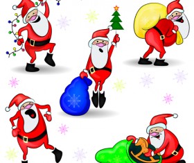 Different Santa Claus design vector 02