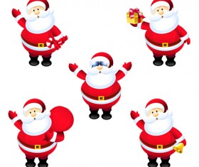 Different Santa Claus design vector 03