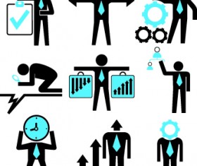 Different business people logos design vector set 02