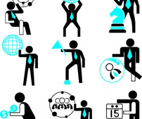 Different business people logos design vector set 03