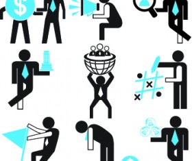 Different business people logos design vector set 04