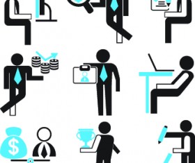 Different business people logos design vector set 05