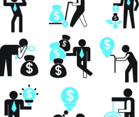 Different business people logos design vector set 06