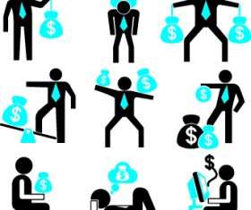 Different business people logos design vector set 08