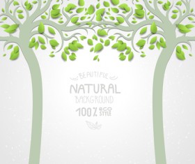 Eco natural style tree backgrounds vector 02