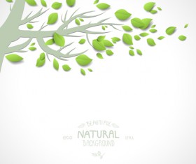 Eco natural style tree backgrounds vector 04