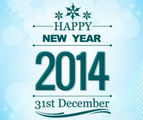 Elegant 2014 New Year background design vector 01